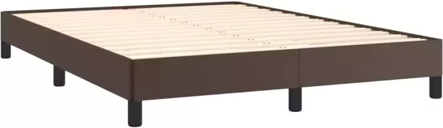 VidaXL -Bedframe-kunstleer-bruin-140x200-cm - Foto 6
