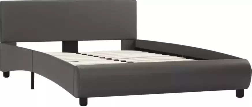 VidaXL -Bedframe-kunstleer-grijs-120x200-cm - Foto 4