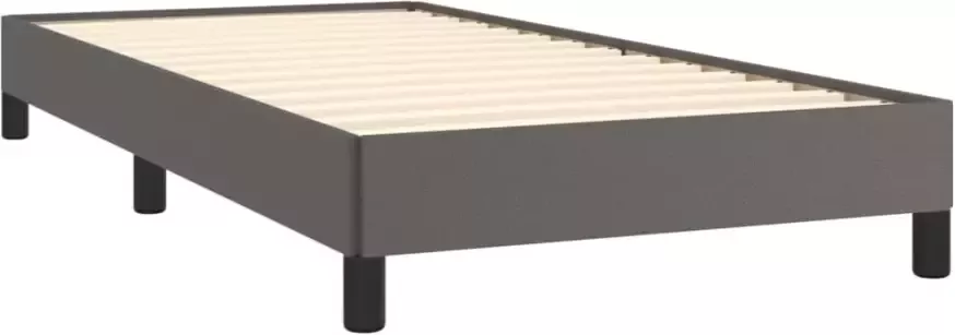 VidaXL -Bedframe-kunstleer-grijs-80x200-cm - Foto 3