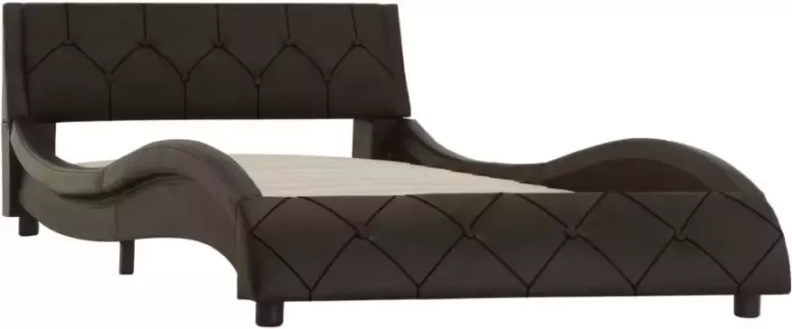 VidaXL -Bedframe-kunstleer-grijs-90x200-cm - Foto 4