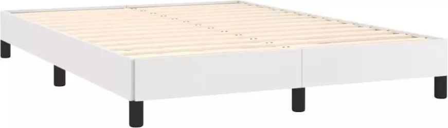 VidaXL -Bedframe-kunstleer-wit-140x190-cm - Foto 5