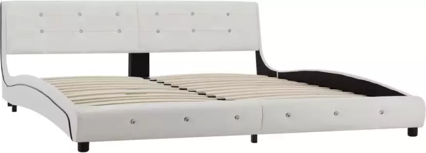 VidaXL -Bedframe-kunstleer-wit-180x200-cm - Foto 4