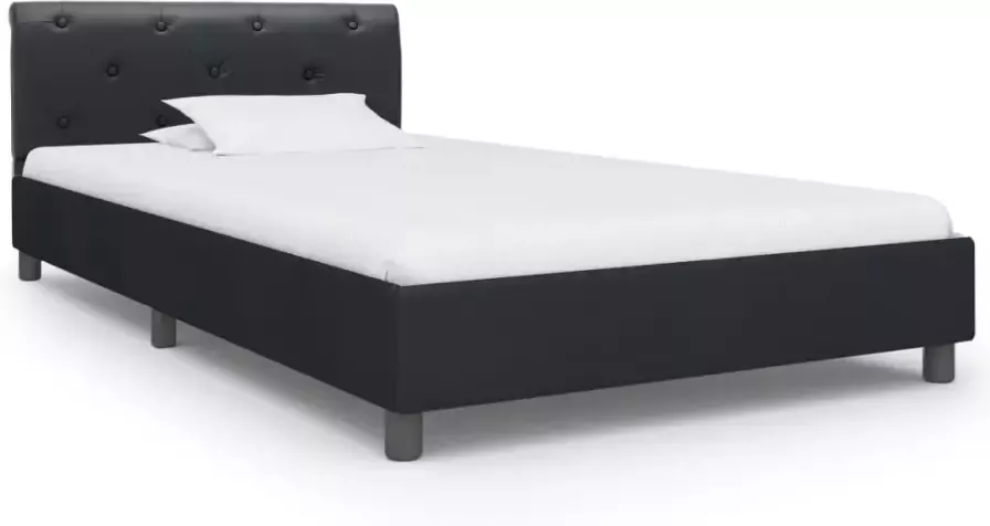 VidaXL -Bedframe-kunstleer-zwart-100x200-cm - Foto 5