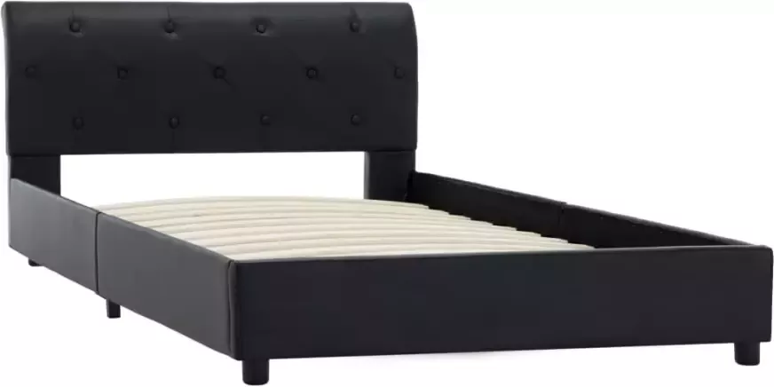 VidaXL -Bedframe-kunstleer-zwart-100x200-cm - Foto 4