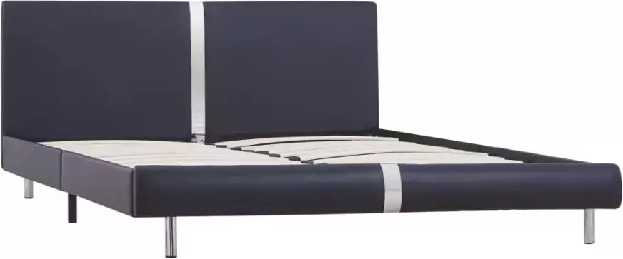 VidaXL -Bedframe-kunstleer-zwart-120x200-cm - Foto 4