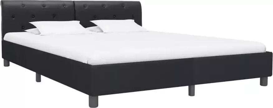 VidaXL -Bedframe-kunstleer-zwart-160x200-cm