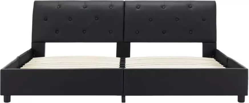 VidaXL -Bedframe-kunstleer-zwart-160x200-cm - Foto 4