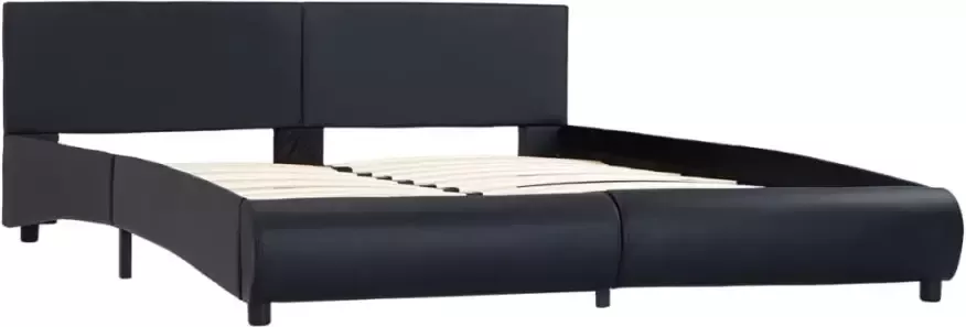 VidaXL -Bedframe-kunstleer-zwart-160x200-cm - Foto 4