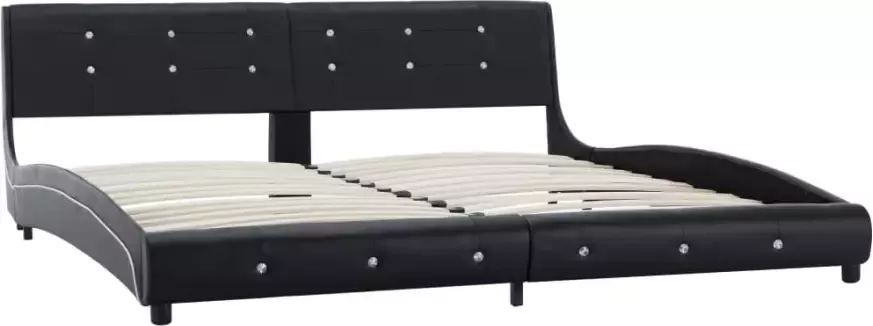 VidaXL -Bedframe-kunstleer-zwart-180x200-cm - Foto 5