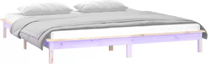 VidaXL -Bedframe-LED-massief-hout-120x200-cm - Foto 4