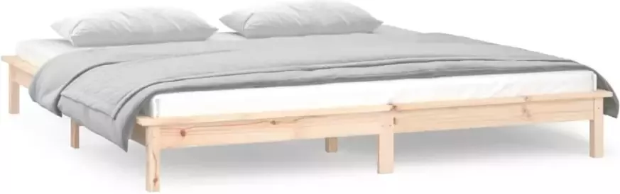 VidaXL -Bedframe-LED-massief-hout-120x200-cm - Foto 3