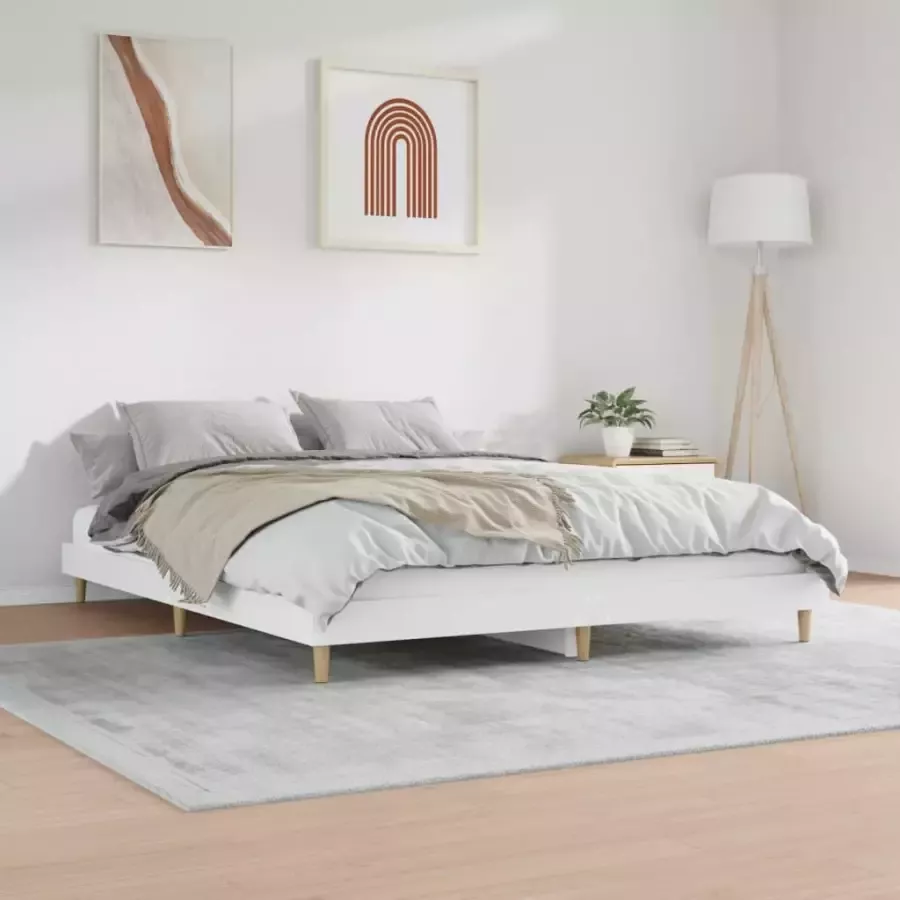 VidaXL -Bedframe-LED-massief-hout-wit-120x200-cm - Foto 3