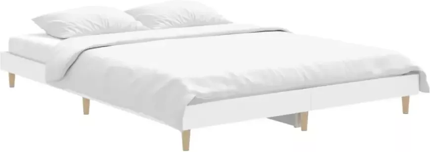 VidaXL -Bedframe-LED-massief-hout-wit-140x190-cm - Foto 4