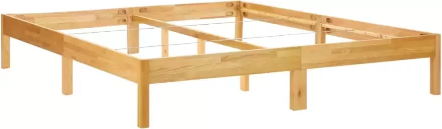 VIDAXL Bedframe massief eikenhout 200x200 cm