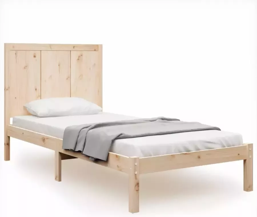 VIDAXL Bedframe zonder matras massief grenenhout 100x200 cm - Foto 3