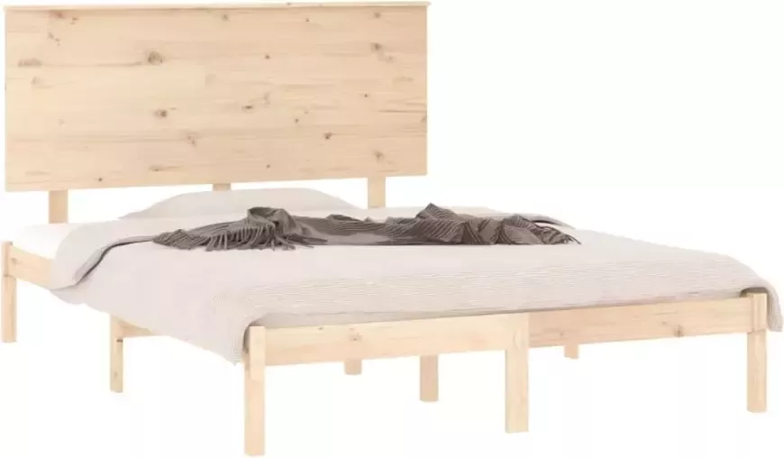 VIDAXL Bedframe zonder matras massief grenenhout 120x200 cm - Foto 4