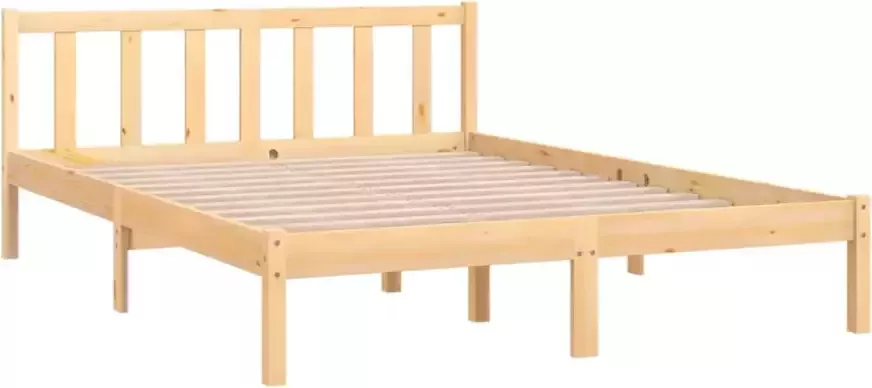 VidaXL Bedframe massief grenenhout 135x190 cm 4FT6 Double - Foto 4
