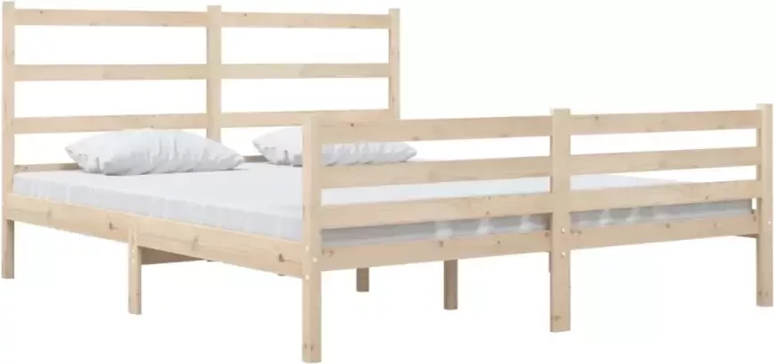 VidaXL -Bedframe-massief-grenenhout-135x190-cm-4FT6-Double - Foto 4