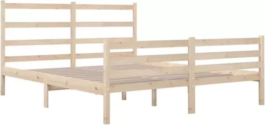 VidaXL -Bedframe-massief-grenenhout-135x190-cm-4FT6-Double - Foto 3