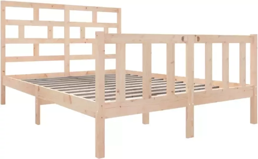 VidaXL Bedframe massief grenenhout 135x190 cm 4FT6 Double - Foto 4