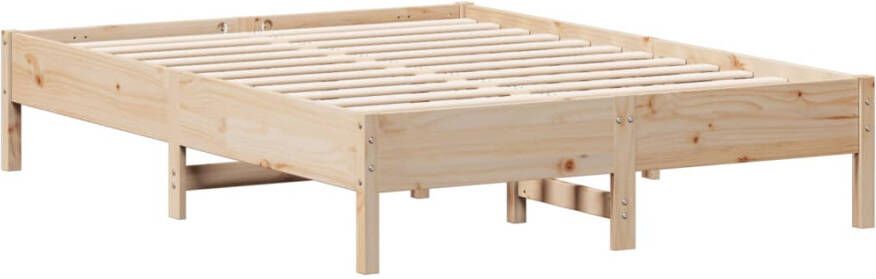 VIDAXL Bedframe zonder matras massief grenenhout 140x190 cm - Foto 4