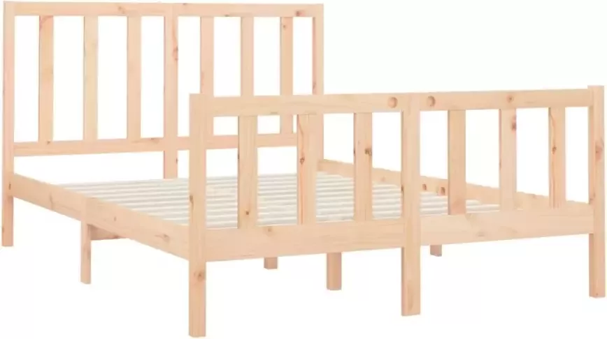 VIDAXL Bedframe zonder matras massief grenenhout 140x190 cm - Foto 3