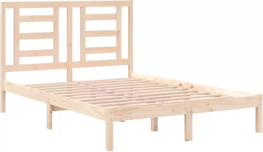 VIDAXL Bedframe zonder matras massief grenenhout 140x190 cm - Foto 3