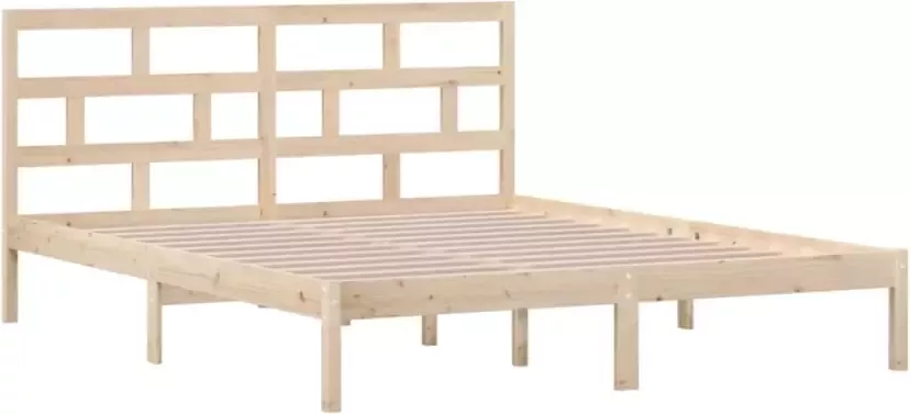 VIDAXL Bedframe zonder matras massief grenenhout 160x200 cm - Foto 8