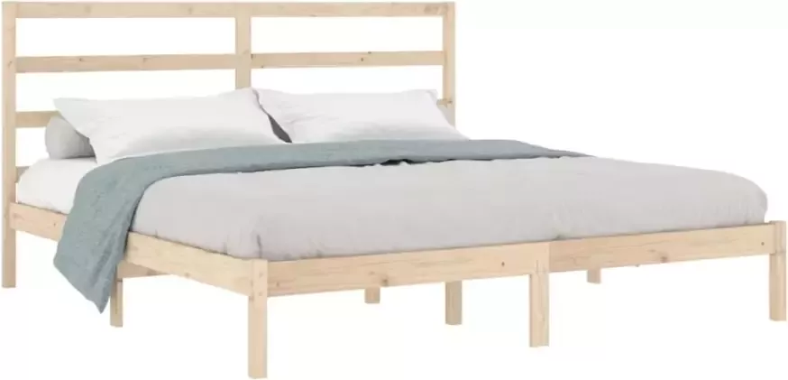 VIDAXL Bedframe zonder matras massief grenenhout 200x200 cm - Foto 4