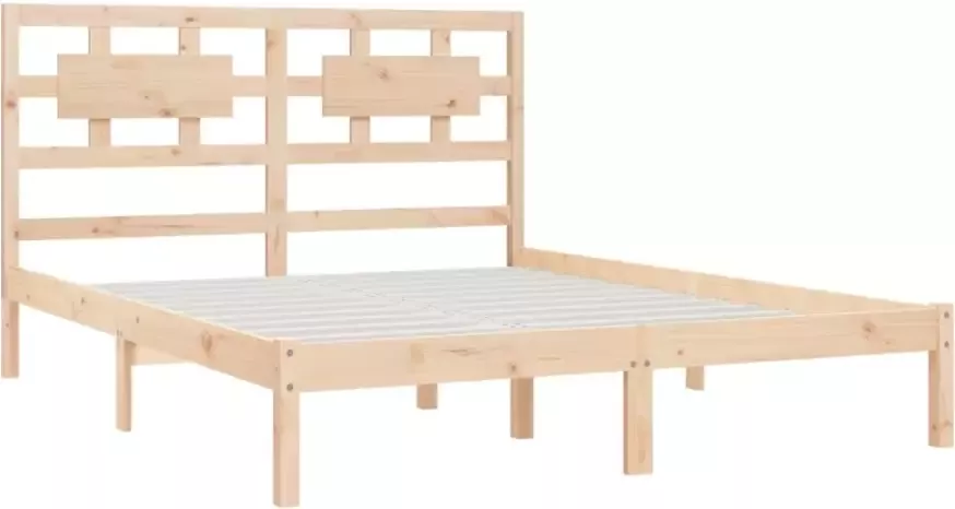 VIDAXL Bedframe zonder matras massief grenenhout 200x200 cm - Foto 3