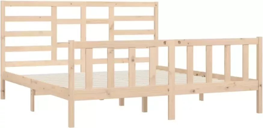 VIDAXL Bedframe zonder matras massief grenenhout 200x200 cm - Foto 3