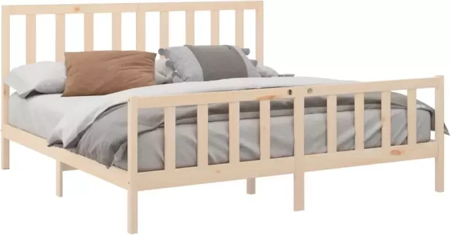VidaXL Bedframe zonder matras massief grenenhout 200x200 cm - Foto 5