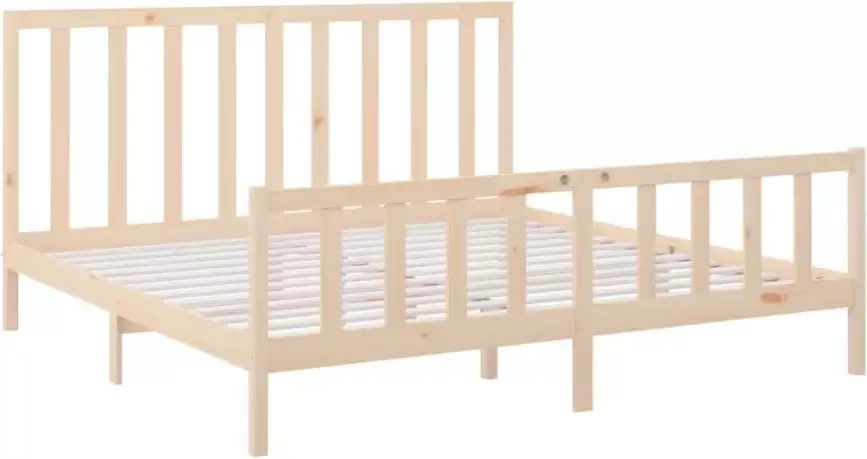 VidaXL Bedframe zonder matras massief grenenhout 200x200 cm - Foto 4
