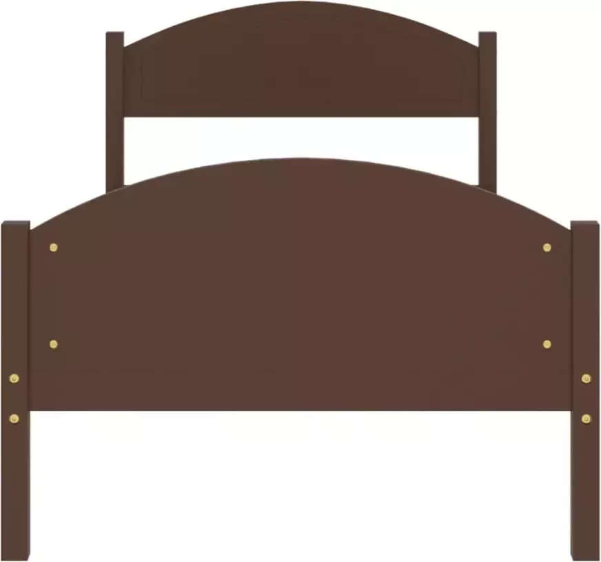 VidaXL -Bedframe-massief-grenenhout-donkerbruin-100x200-cm - Foto 2