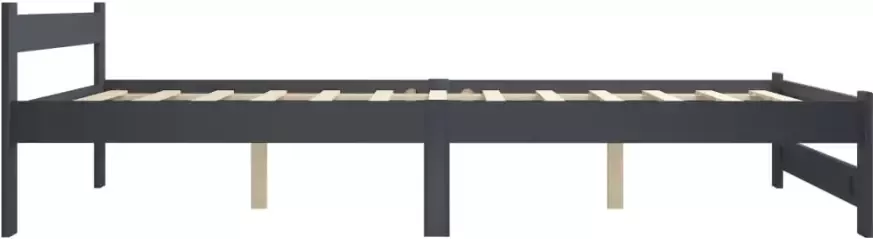 VidaXL -Bedframe-massief-grenenhout-donkergrijs-180x200-cm - Foto 8