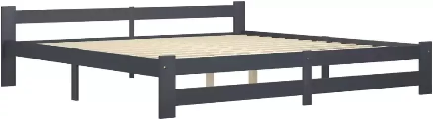 VidaXL -Bedframe-massief-grenenhout-donkergrijs-200x200-cm - Foto 3
