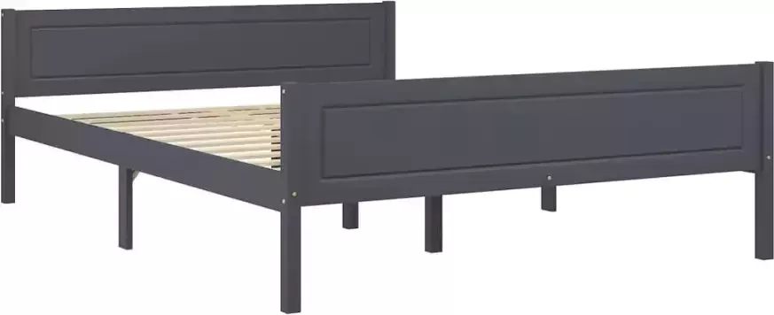 VidaXL -Bedframe-massief-grenenhout-grijs-120x200-cm - Foto 4