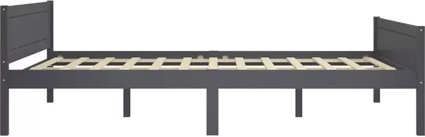 VidaXL -Bedframe-massief-grenenhout-grijs-120x200-cm - Foto 3