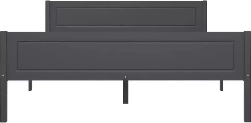 VidaXL -Bedframe-massief-grenenhout-grijs-120x200-cm - Foto 1