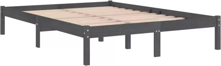 VidaXL -Bedframe-massief-grenenhout-grijs-120x200-cm - Foto 4