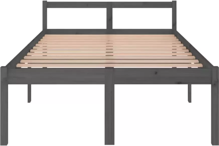 VidaXL -Seniorenbed-massief-grenenhout-grijs-120x200-cm - Foto 2