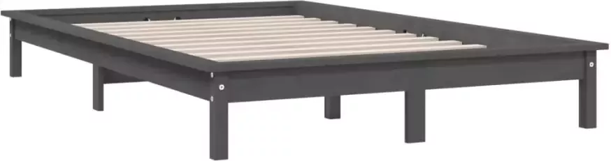 VidaXL -Bedframe-massief-grenenhout-grijs-120x200-cm - Foto 3