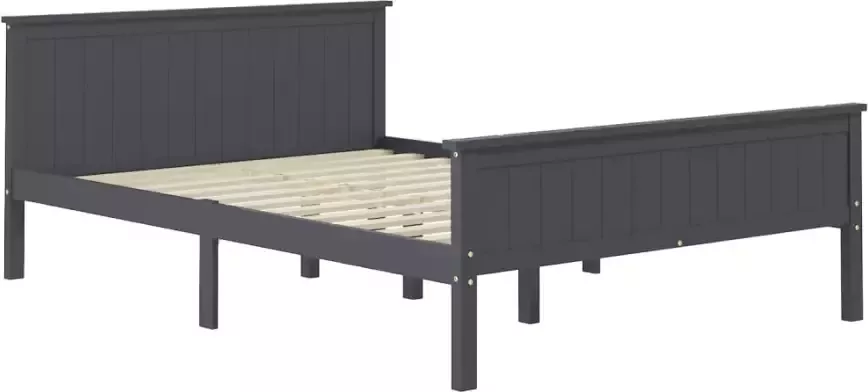 VidaXL -Bedframe-massief-grenenhout-grijs-120x200-cm - Foto 4