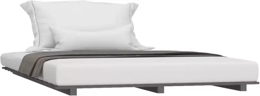 VidaXL -Bedframe-massief-grenenhout-grijs-120x200-cm - Foto 4