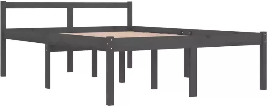 VidaXL -Seniorenbed-massief-grenenhout-grijs-135x190-cm-Small-Double - Foto 6