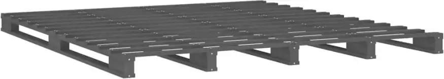 VidaXL -Palletbed-massief-grenenhout-grijs-135x190-cm-4FT6-Double - Foto 3