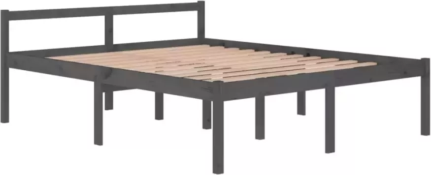 VidaXL -Seniorenbed-massief-grenenhout-grijs-160x200-cm - Foto 6