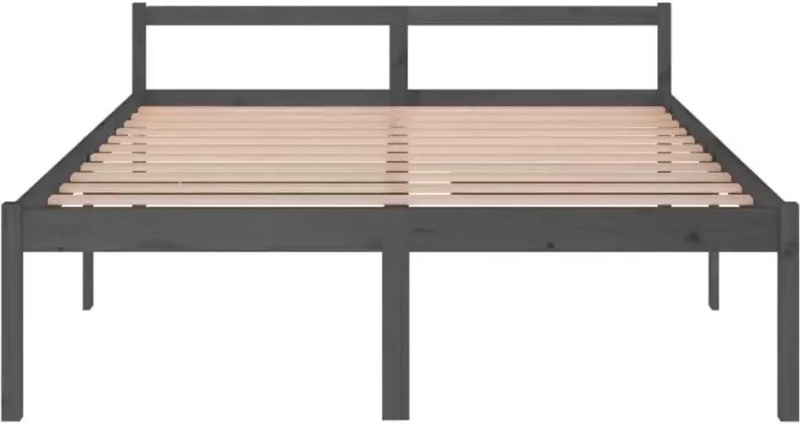 VidaXL -Seniorenbed-massief-grenenhout-grijs-160x200-cm - Foto 4
