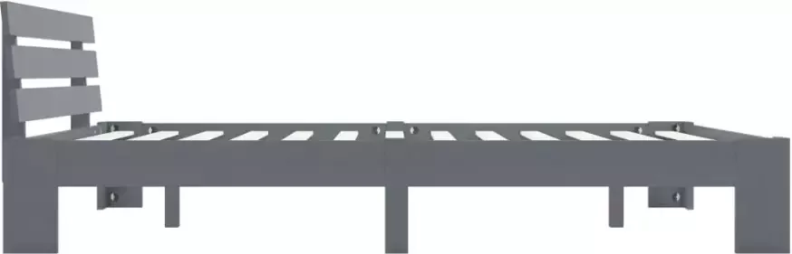 VidaXL -Bedframe-met-hoofdbord-massief-grenenhout-grijs-160x200-cm - Foto 3