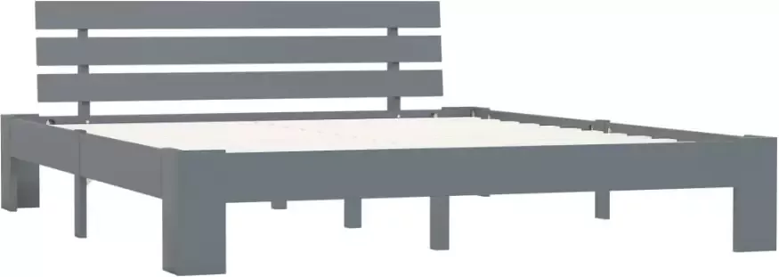VidaXL -Bedframe-massief-grenenhout-grijs-180x200-cm - Foto 4